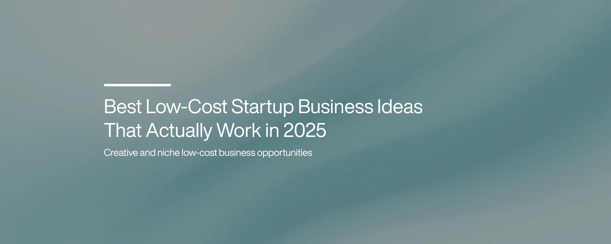 Cover image for Best Low-Cost Startup Business Ideas That Actually Work in 2025